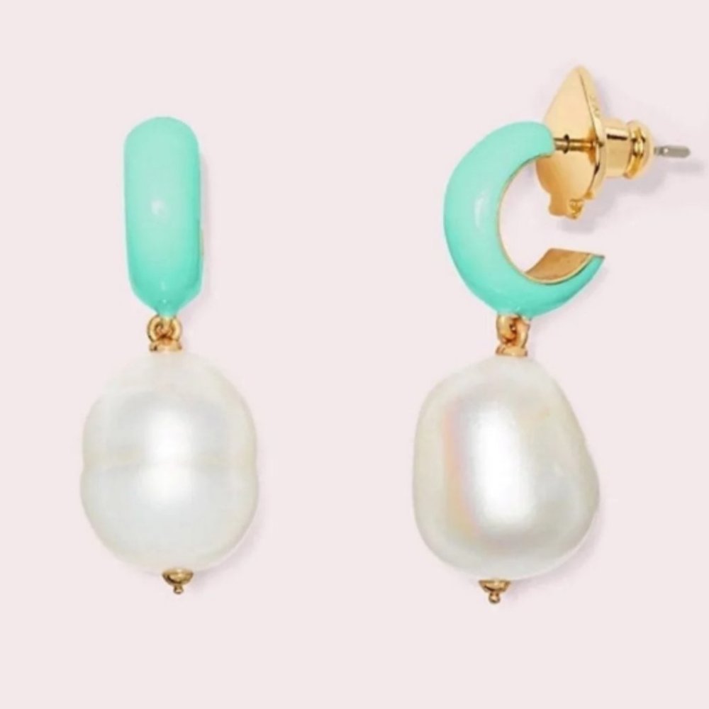 Kate Spade earrings hoop pearl earrings